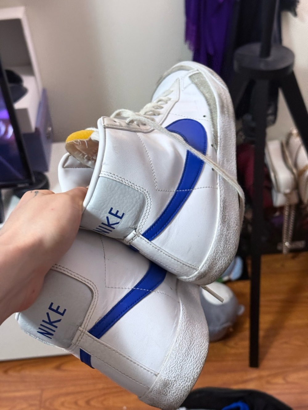 Nike blazers White and blue High-Top Sneakers